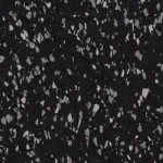 Black rubber gym flooring with grey flecks.