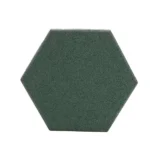 Green hexagonal rubber floor tile