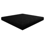 Thick square black rubber gym flooring tile